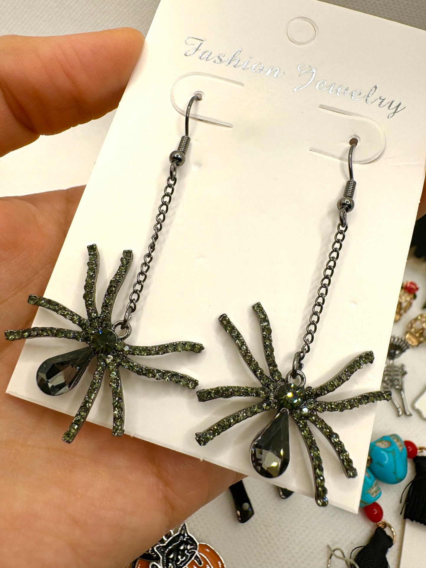 E262 Aretes Arañas Halloween