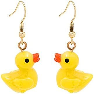 E2415 Aretes pato resina gancho 2cm