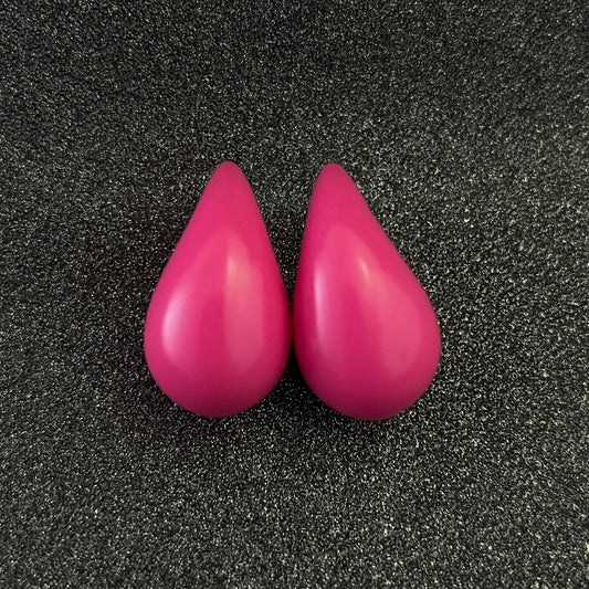 E3348 Aretes gota tipo bottega acrilico 4cm