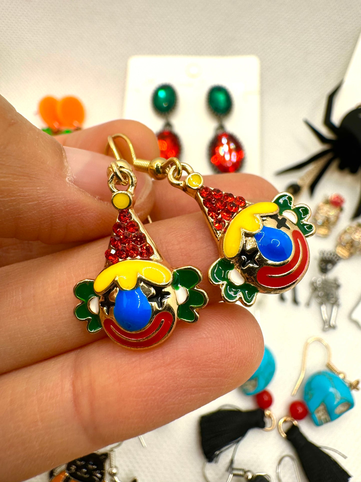 E258 Aretes Payaso Halloween