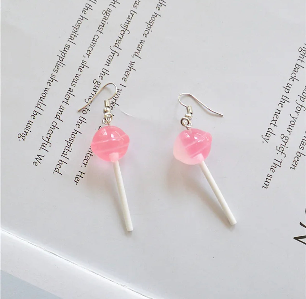E3081 Aretes paleta acrilico colgantes 7cm