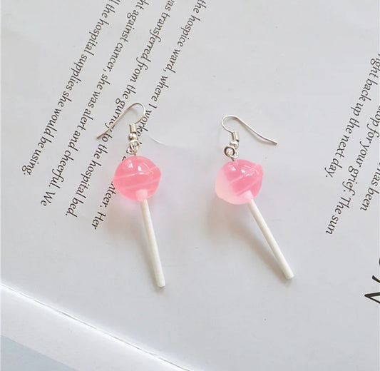 E3081 Aretes paleta acrilico colgantes 7cm
