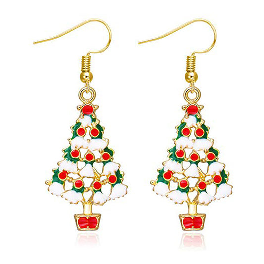 E4194 Aretes árbol de Navidad aleacion 3cm
