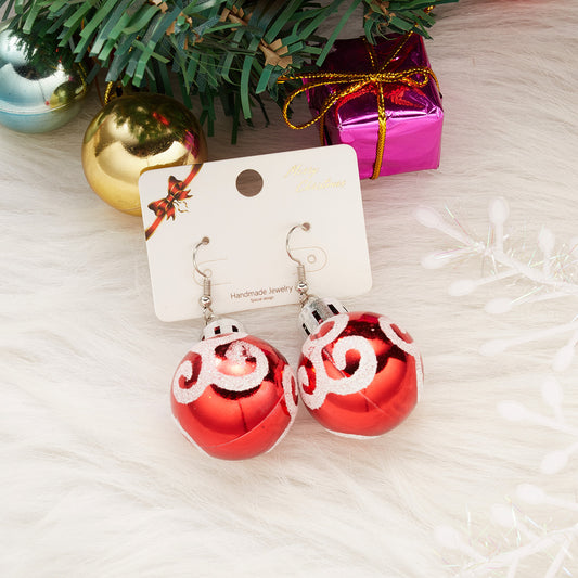 E4048 Aretes esfera árbol de Navidad resina 5cm