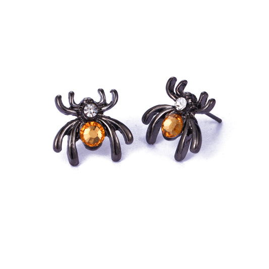 E3818 Aretes araña Halloween aleacion 1cm