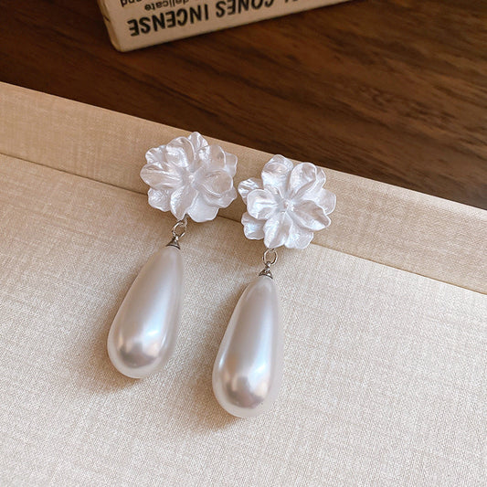 E3283 Aretes flor resina colgante 5cm