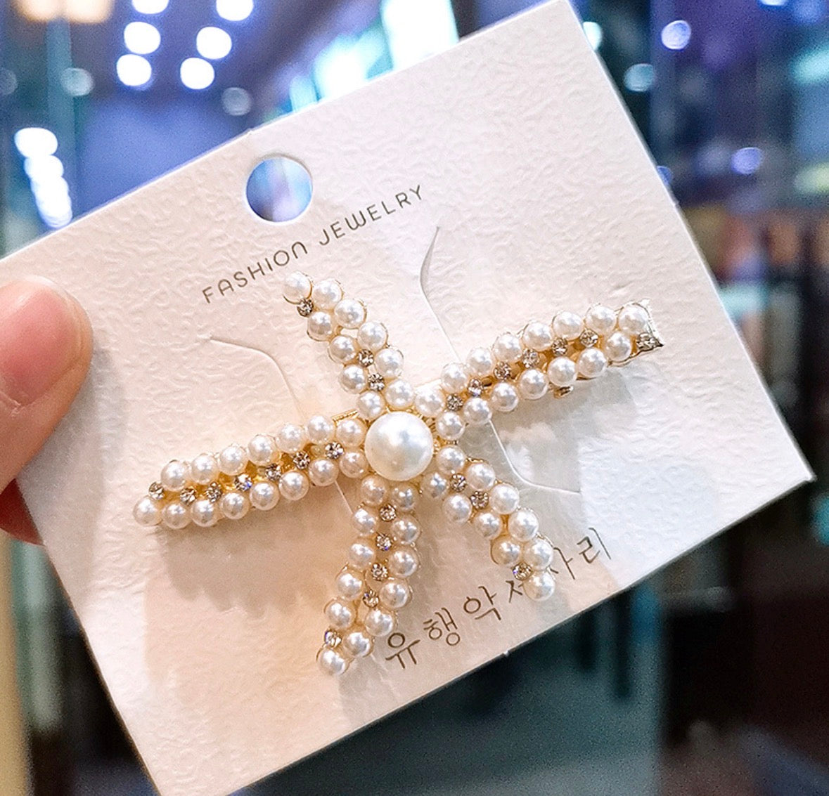Sy45 Pazador estrella perlas brillantes 4cm