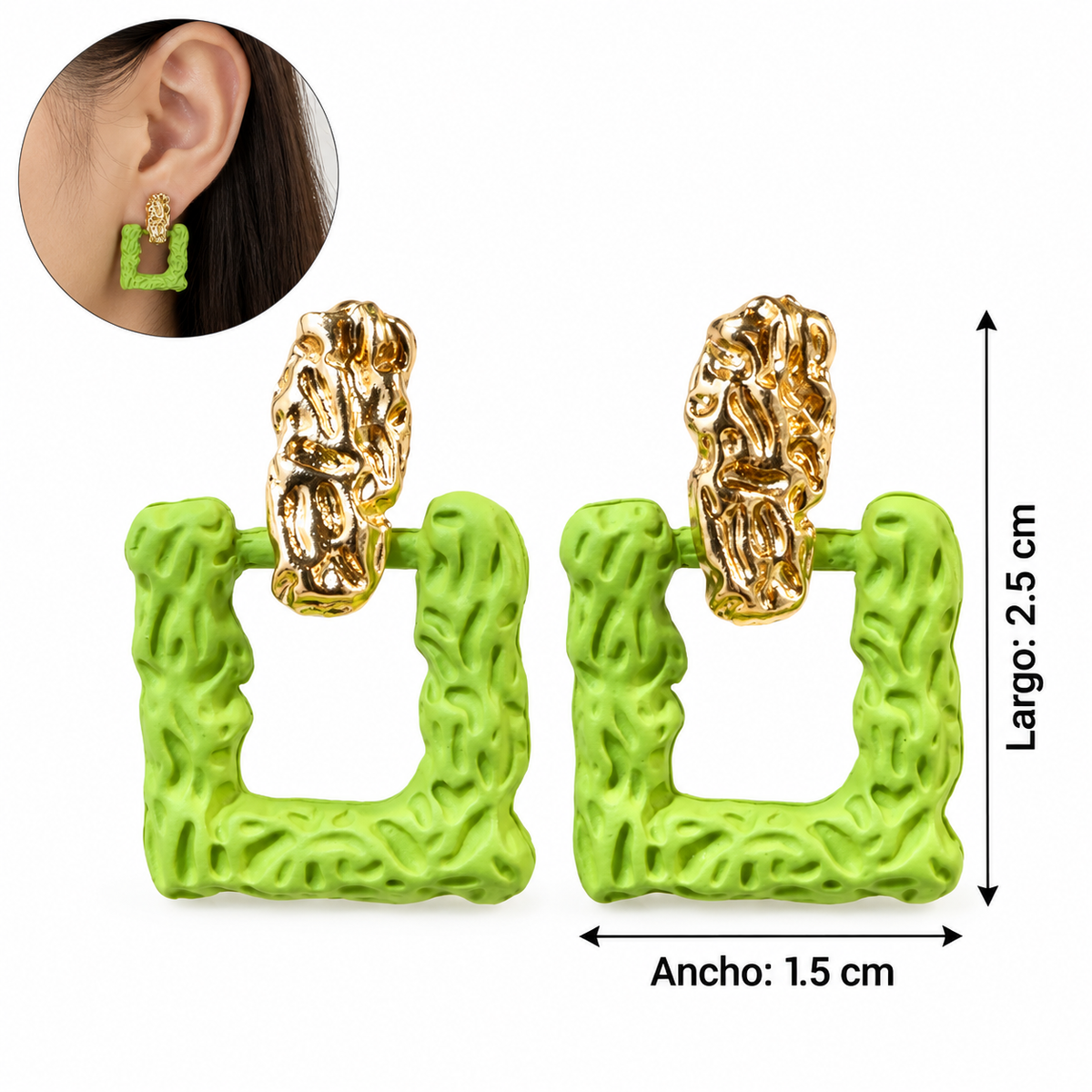 E7552 Aretes diseño geométrico aleacion