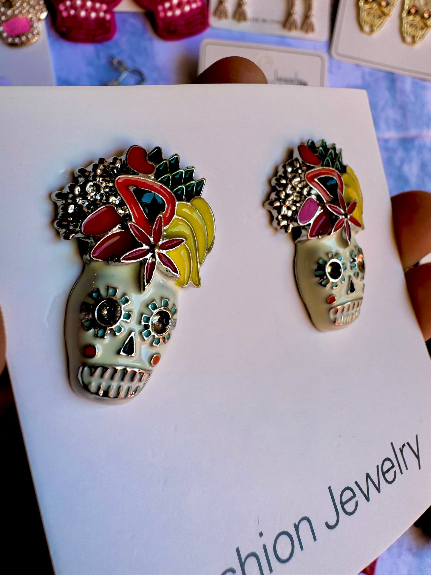 E238 Aretes Catrina Calavera Dia De Muertos Halloween