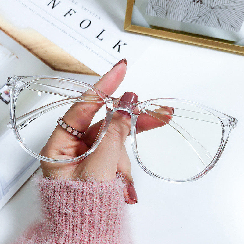 GF46 gafas ojo de gato transparente diseño étnico