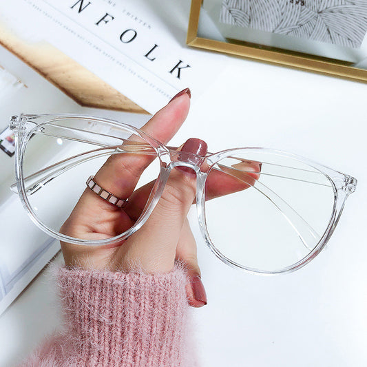 GF46 gafas ojo de gato transparente diseño étnico