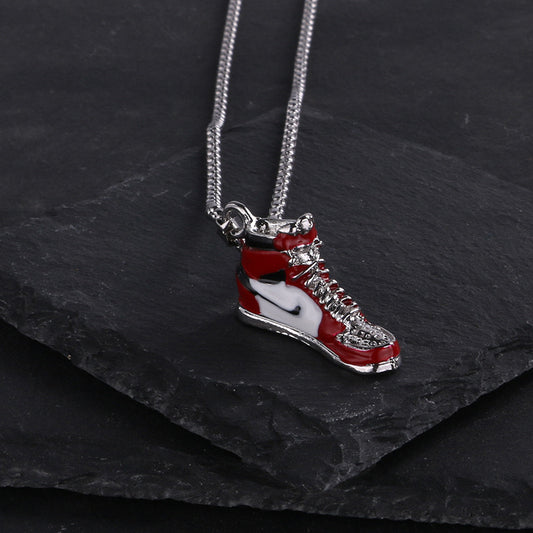 C581 Collar tenis nike acero inoxidable largo 33cm dije 3.5cm