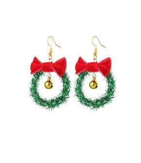 E4443 Aretes corona de navidad 4cm