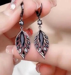 E4424 Aretes hoja aleacion 4cm