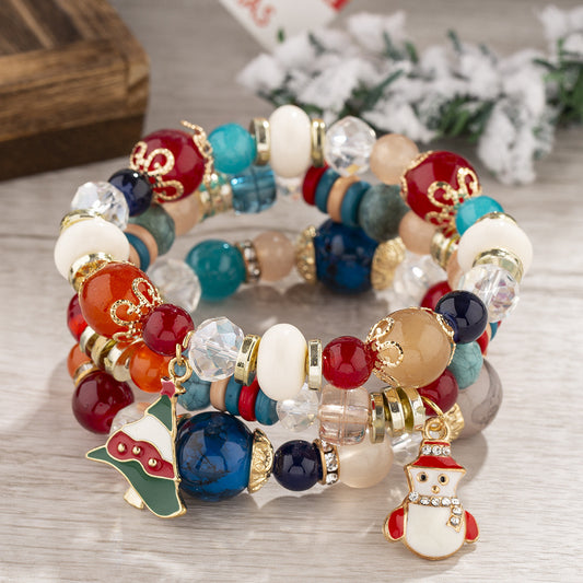 B506 conjunto de pulseras muñeco de nieve elástica Navidad