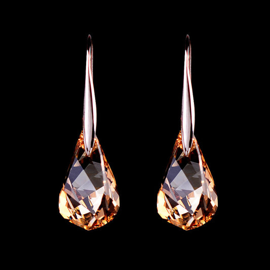 E2054 Aretes Gota cristal gancho hermosos