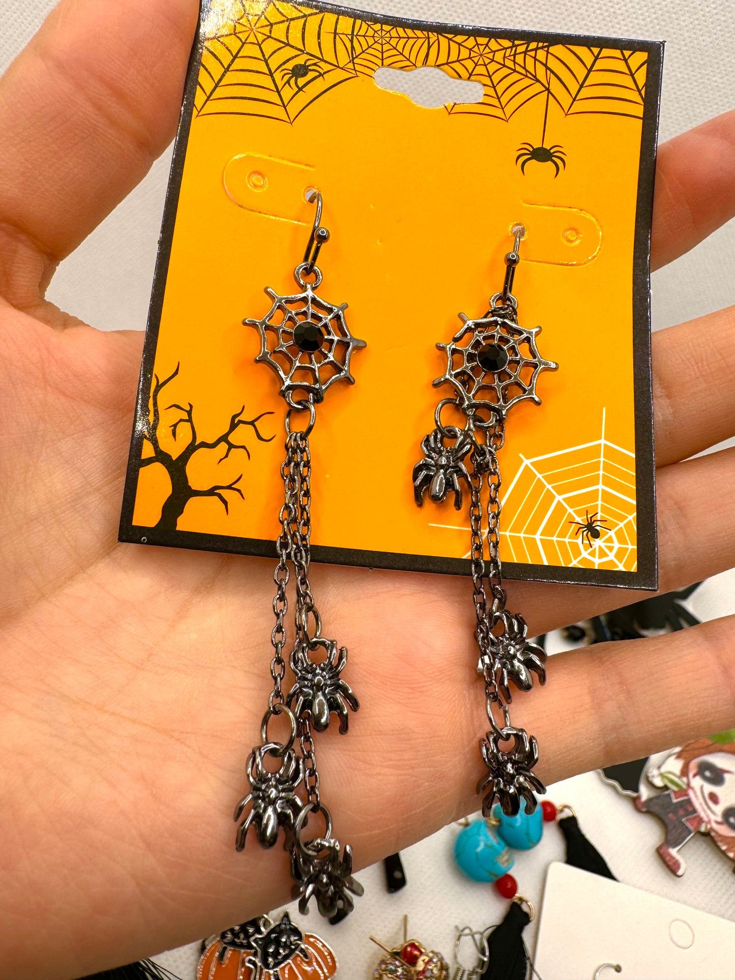 E312 Aretes Arracadas Arañas Halloween