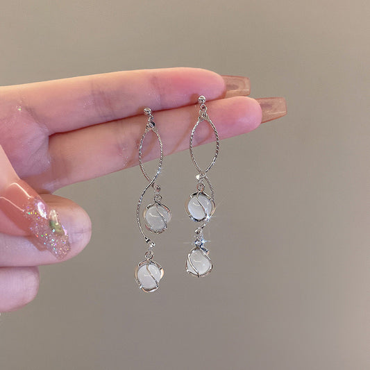 E3733 Aretes esfera aleacion 6.5cm