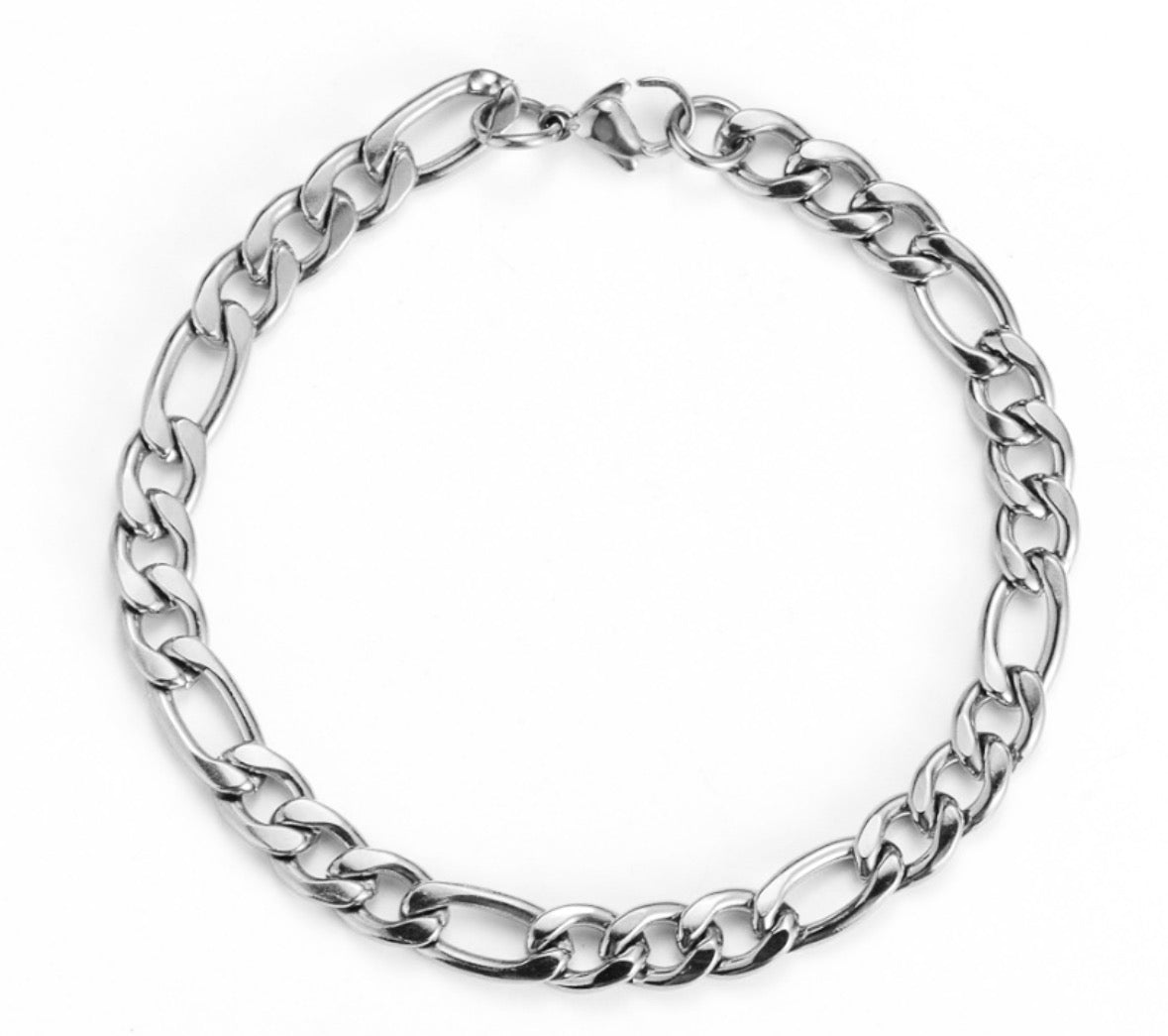 B743 pulsera plateada hip hop geométrica acero inoxidable chapado en oro de 18k