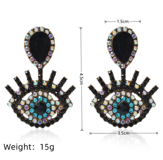 E5351 Aretes ojo brillante aleacion 5cm