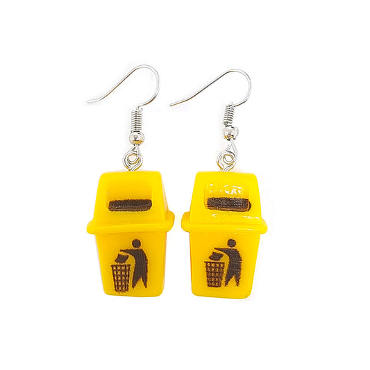 E7324 Aretes basureros de acrilico 4cm