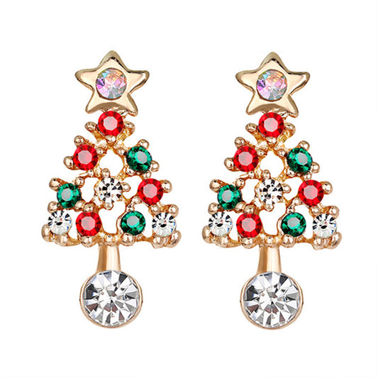 E4276 Aretes árbol de Navidad aleacion 2.7cm