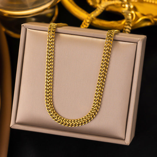 C822 Cadena dorada acero inoxidable chapada en oro de 18k 20cm