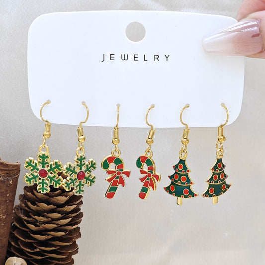 E4066 Conjunto de arates navidad árbol navideño aleacion 3cm