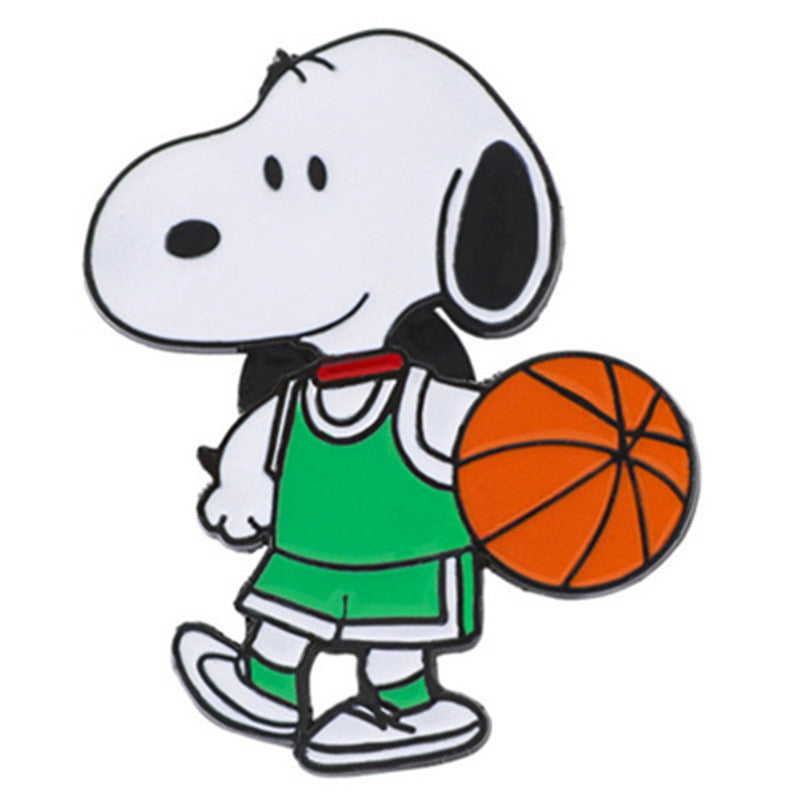 P314 Pin Snoopy basquetball 3cm aleacion