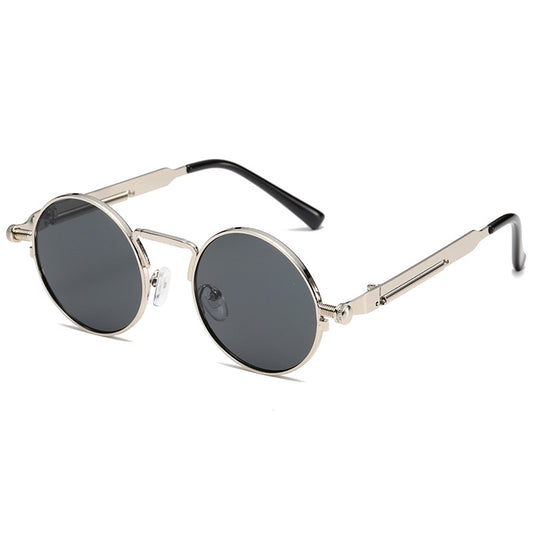 Gf39 gafas de sol retro, Steampunk para hombres redondas