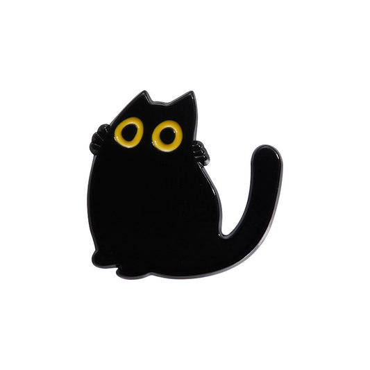 P137 Pin gato negro aleacion 4cm