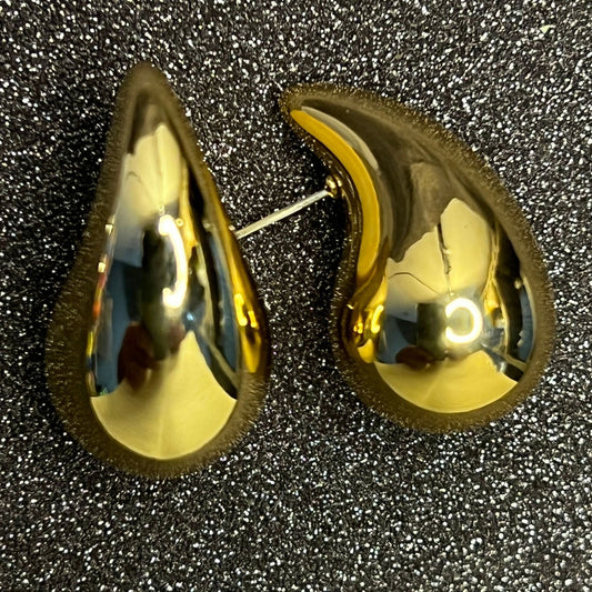 E3315 Aretes gota tipo bottega acrilico 3cm