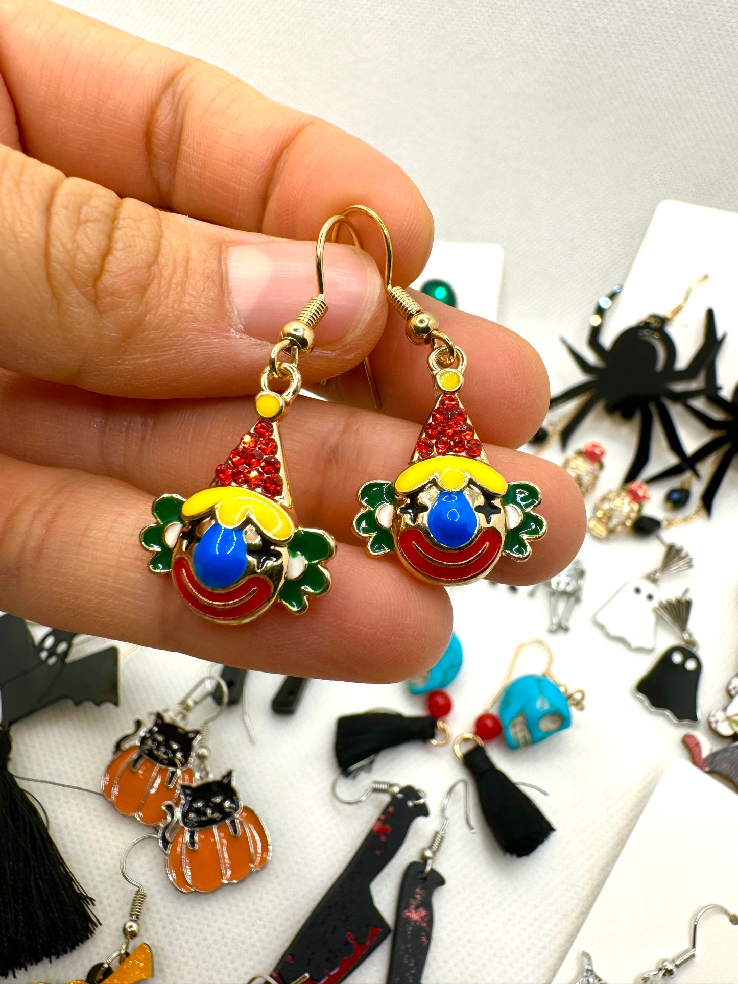 E258 Aretes Payaso Halloween