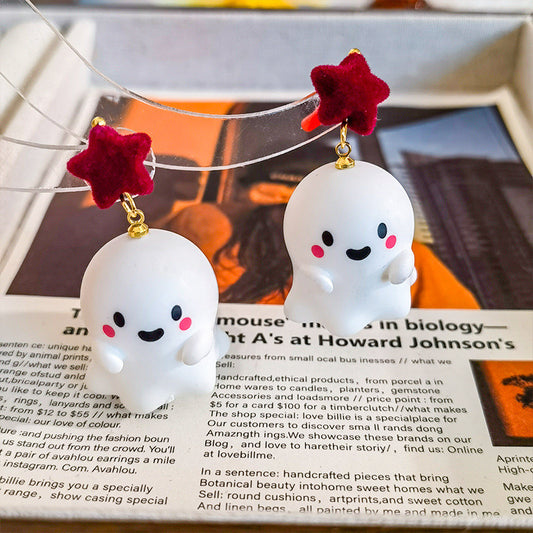 E4018 Aretes fantasma Halloween 4.5cm