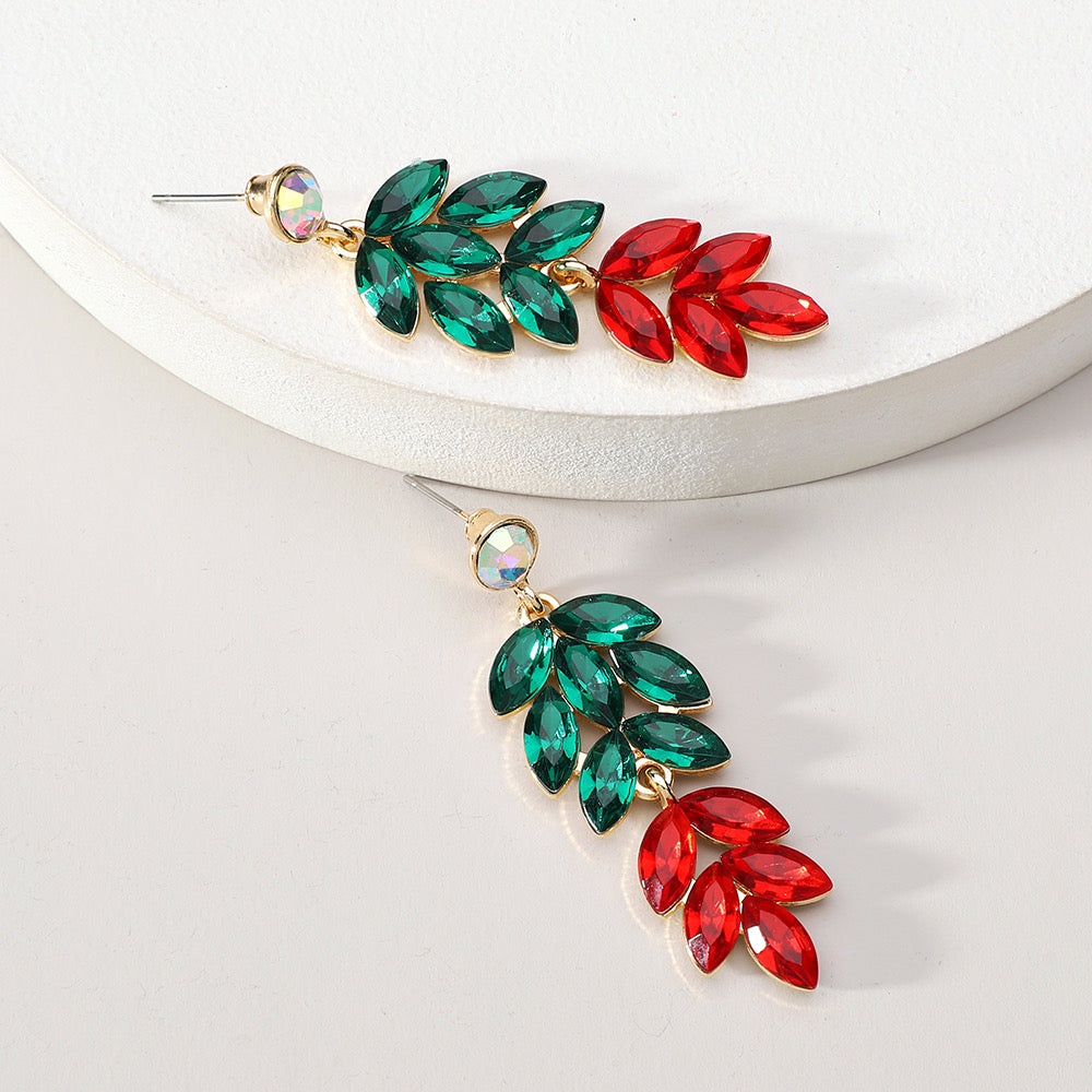 E7277P Aretes cristal fiesta elegante 5cm