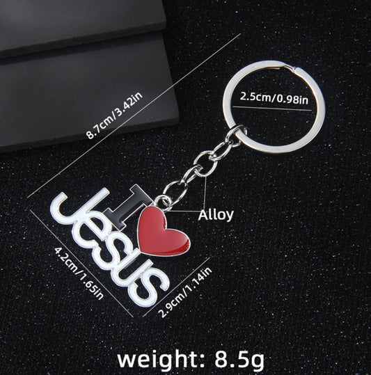 K146 Llavero I Love Jesus aleacion 6 cm