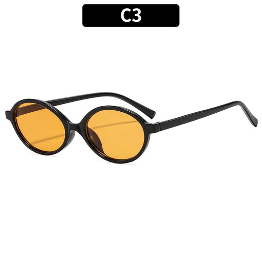 LENT 27 lentes retro ovalado de mujer amarillo trasparente