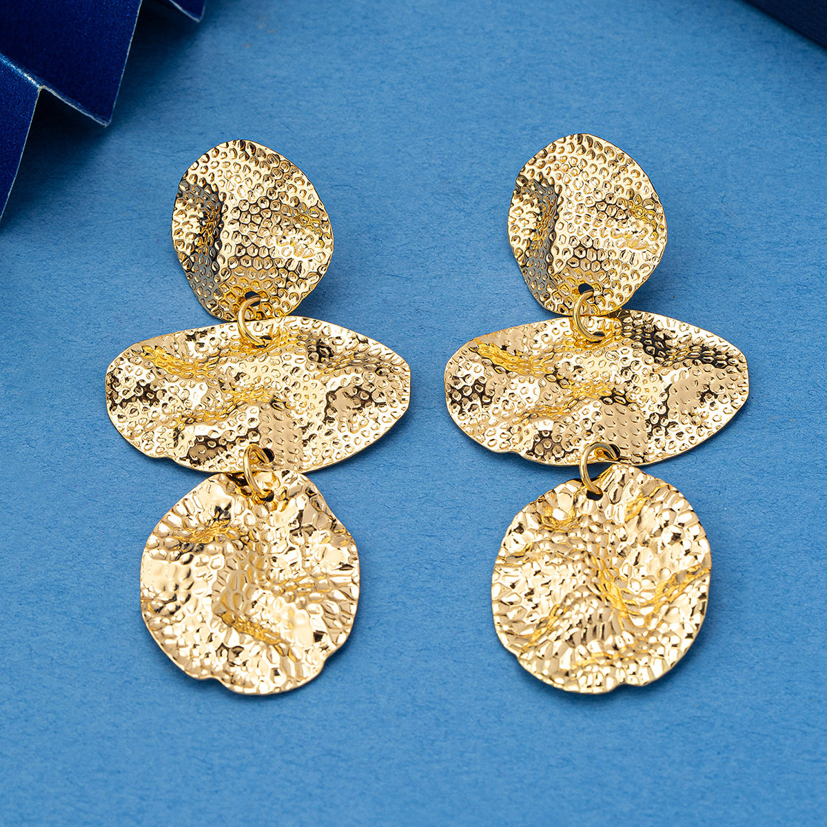 E4596 Aretes círculos estilo vintage aleacion 6.5cm