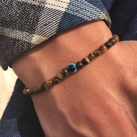 B310 Pulsera caballero ojo turco ajustable