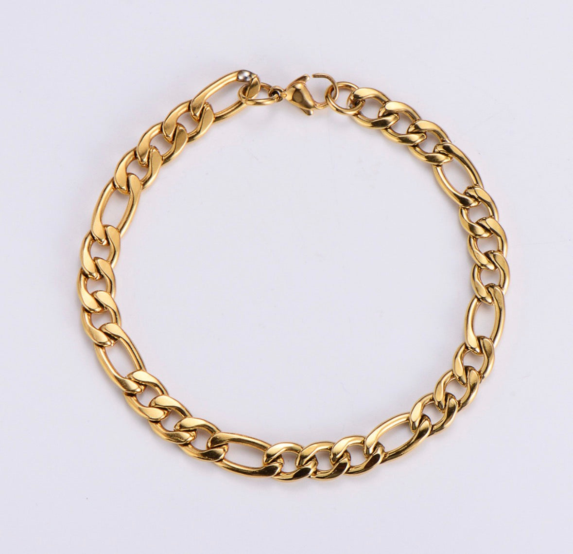 B743 pulsera dorada  hip hop geométrica acero inoxidable chapado en oro de 18k