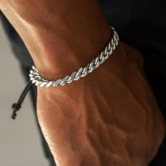 B342 Pulsera caballero acero inoxidable ajustable