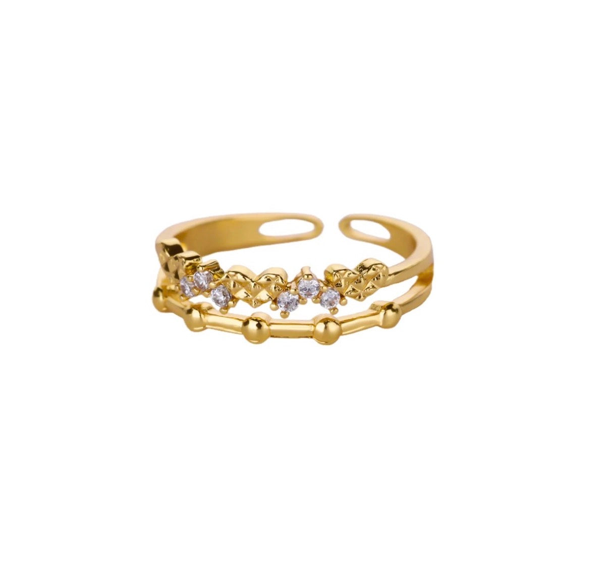 A537 Anillo brillante elegante acero inoxidable abierto