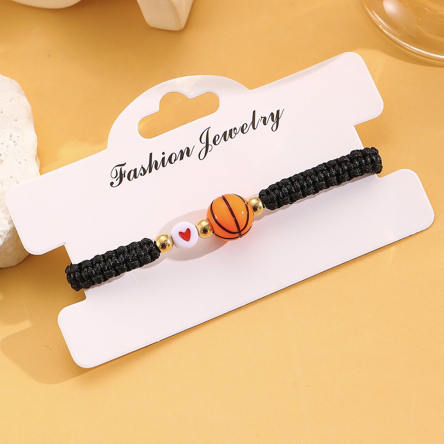 E398 Pulsera basketball tejido ajustable