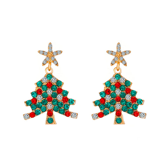 E4115 Aretes árbol de Navidad aleacion 4cm