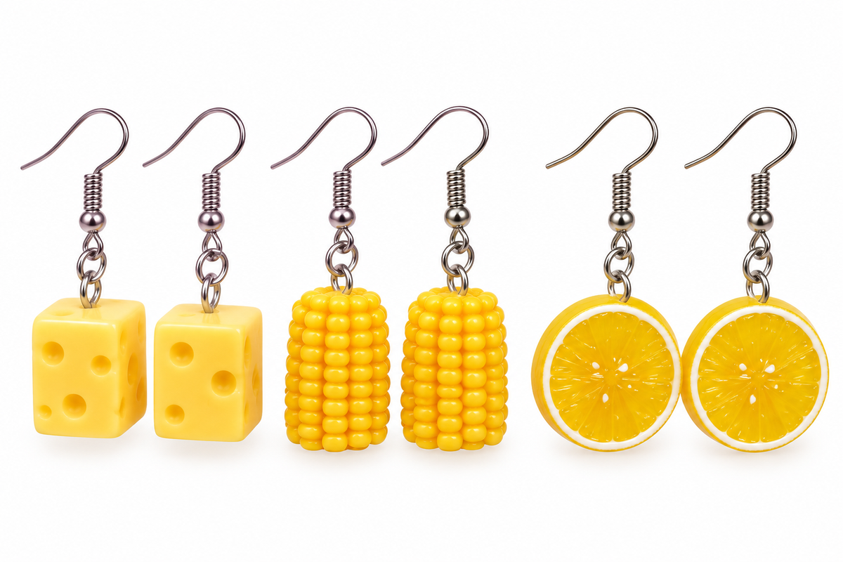 E7598 Set de 3 pares de aretes aleacion