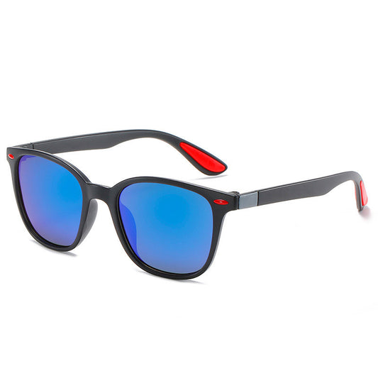 L178A Lentes caballero marco negro pieza azul rojo mercurio talla unica