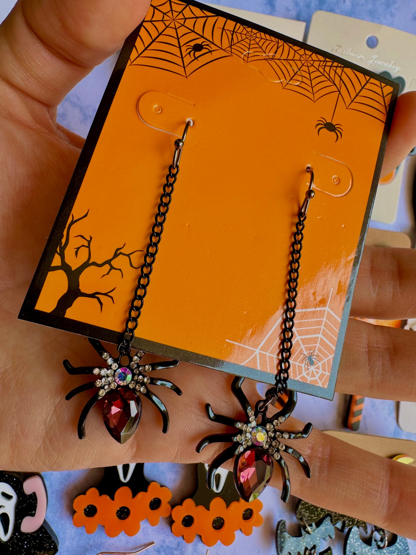 E380 Aretes Araña Halloween