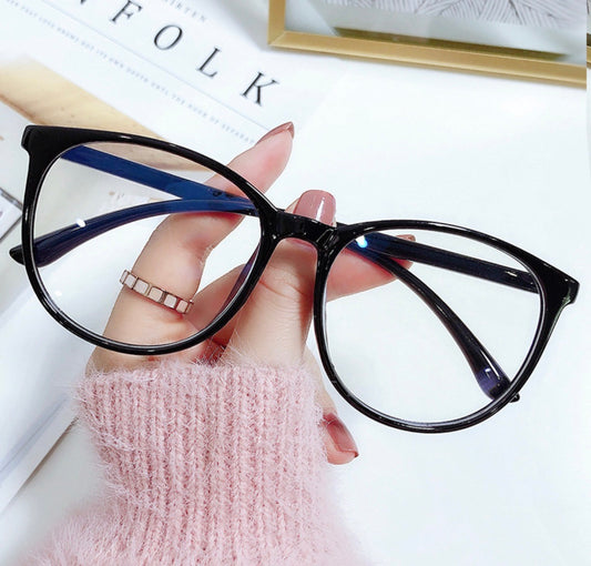 LEN02 Lentes opticas estilo simple cuadrado negro