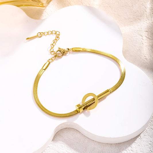 B943D Pulsera clavo acero de titanio electrochapado