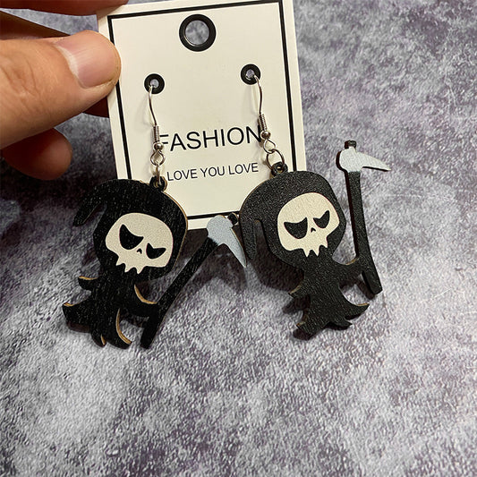 E4096 Aretes esqueleto Halloween 7cm